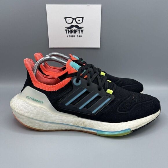 Adidas Ultraboost 22 W Core Black/Skyrus/Turbo GY8681 Women's Size 8.5 M - Picture 4 of 9